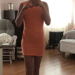 Size 2 Coral Calvin Klein Dress